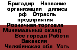 Бригадир › Название организации ­ диписи.рф › Отрасль предприятия ­ Розничная торговля › Минимальный оклад ­ 35 000 - Все города Работа » Вакансии   . Челябинская обл.,Усть-Катав г.